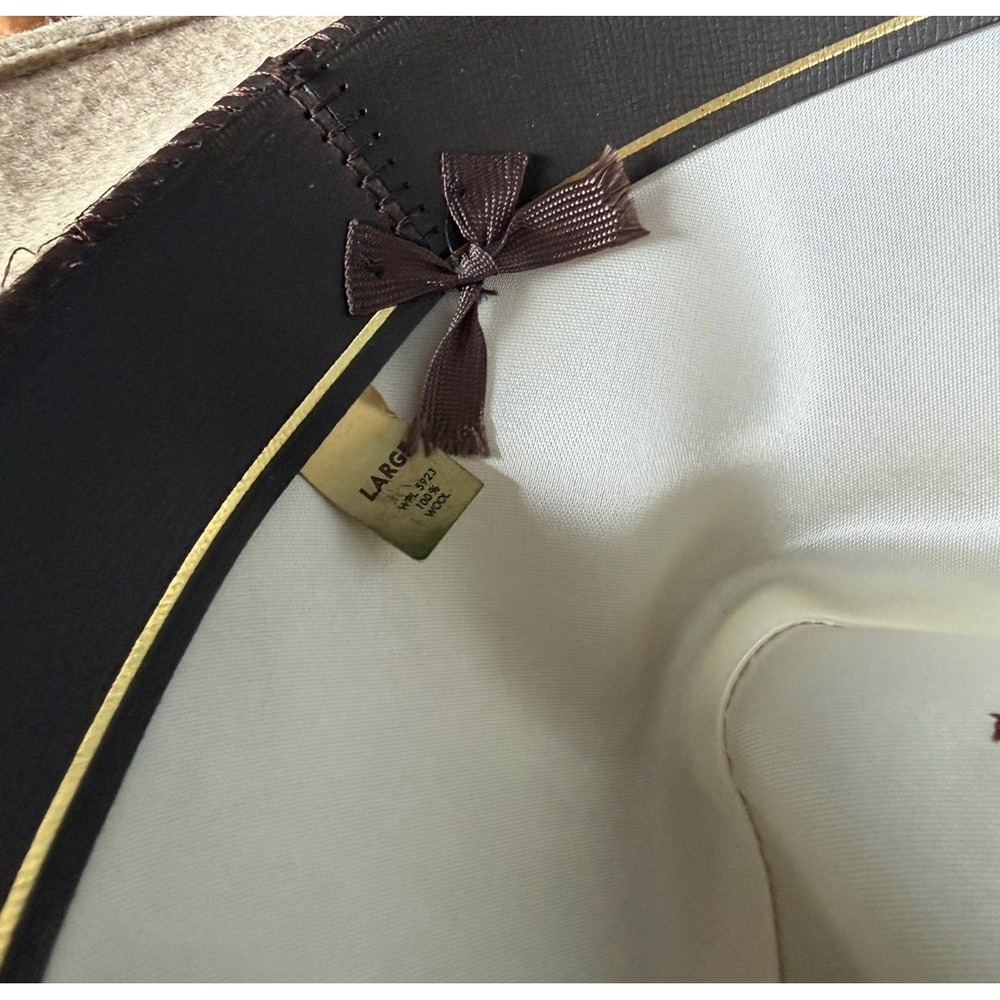 Vintage Allyn St George Fedora Hat W/rolled Brim Size L All Wool By Bollman USA - Picture 13 of 16